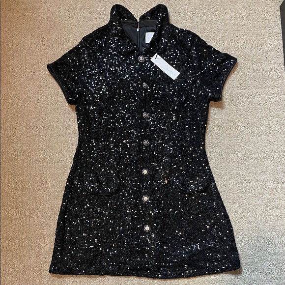 Mable Dresses & Skirts - MABLE Black Sequin Mini Dress